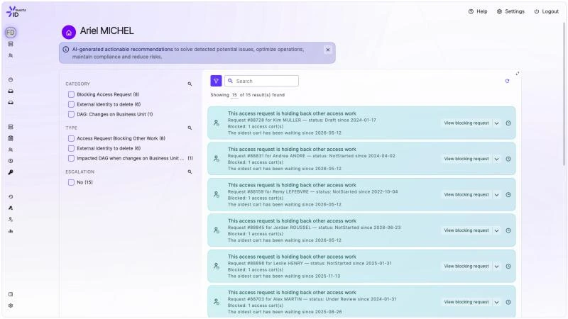 AI-powered review recommendations & risk scoring